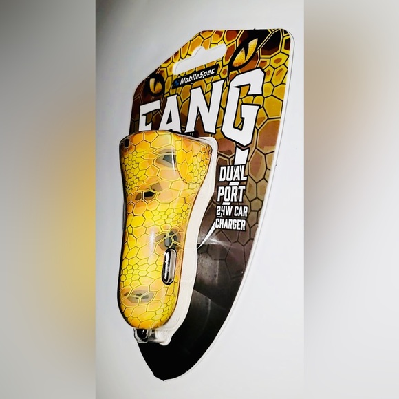 MobileSpec MBSSP21DC Orange/Yellow 12V Plug 2x USB Car Charger - Picture 2 of 7